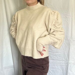 Ruffled oversized sweater